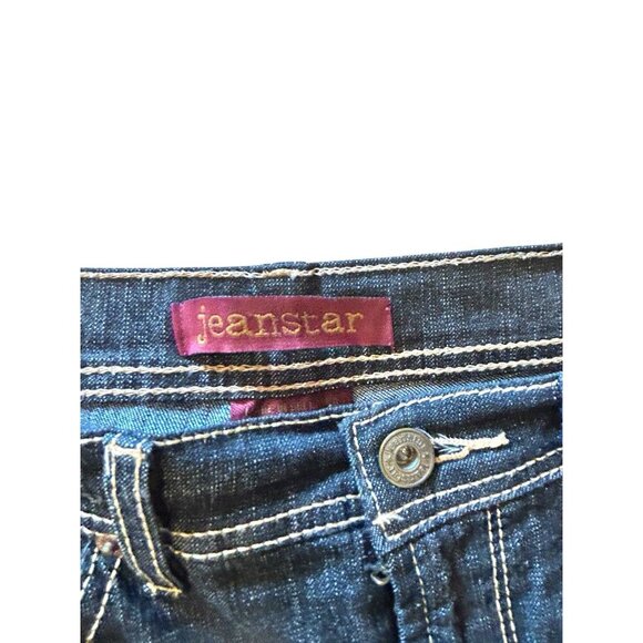 Jeanstar Elle Women’s Bootcut Jeans Dark Wash Retro Stitch Size 16 Western Boho - Picture 10 of 15